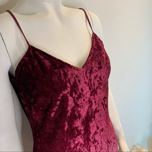 🌺2 For 20$🌺Sunset Skyline Burgundy Ombré Velvet Dress Ev0052 - Picture 4 of 8